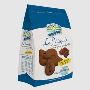Le Virgole al cacao con gocce di cioccolato per celiaci