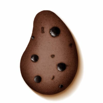Virgole al cacao con gocce di cioccolato