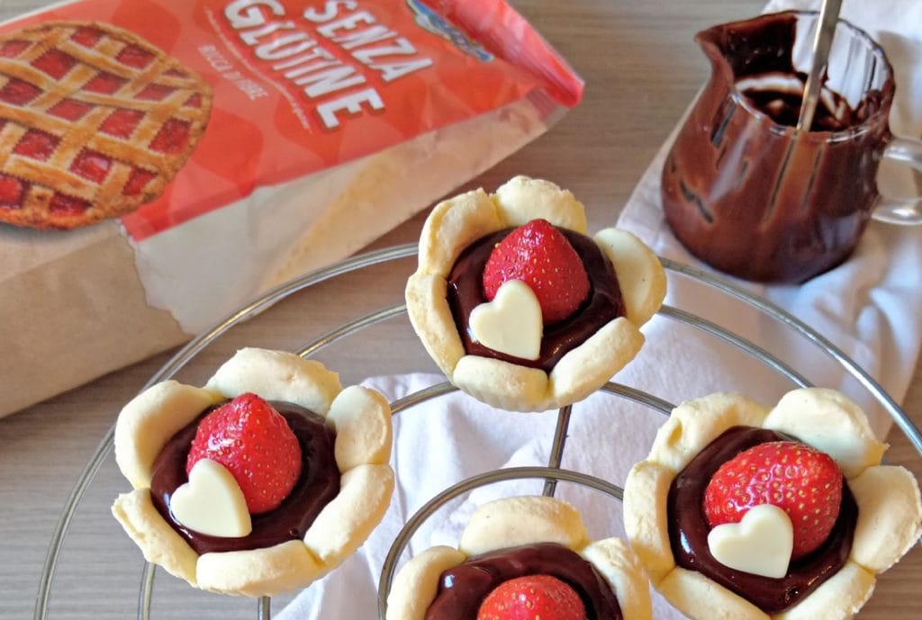 Cestini di frolla con ganache